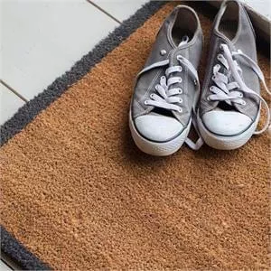 Garden Trading Double Doormat Charcoal Border